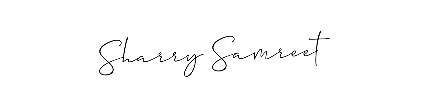 Allison_Script is a professional signature style that is perfect for those who want to add a touch of class to their signature. It is also a great choice for those who want to make their signature more unique. Get Sharry Samreet name to fancy signature for free. Sharry Samreet signature style 2 images and pictures png