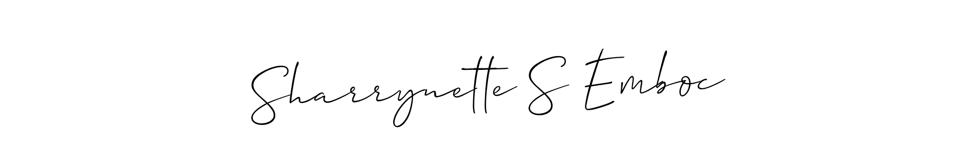 Sharrynette S Emboc stylish signature style. Best Handwritten Sign (Allison_Script) for my name. Handwritten Signature Collection Ideas for my name Sharrynette S Emboc. Sharrynette S Emboc signature style 2 images and pictures png