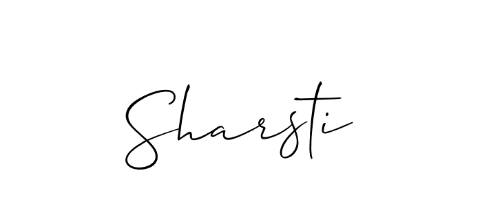 How to make Sharsti name signature. Use Allison_Script style for creating short signs online. This is the latest handwritten sign. Sharsti signature style 2 images and pictures png