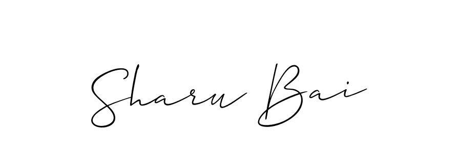 Make a beautiful signature design for name Sharu Bai. With this signature (Allison_Script) style, you can create a handwritten signature for free. Sharu Bai signature style 2 images and pictures png