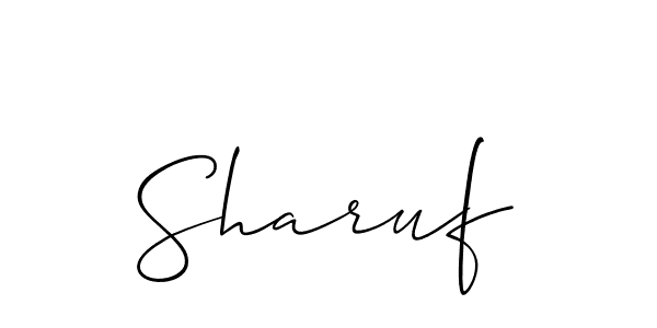 It looks lik you need a new signature style for name Sharuf. Design unique handwritten (Allison_Script) signature with our free signature maker in just a few clicks. Sharuf signature style 2 images and pictures png