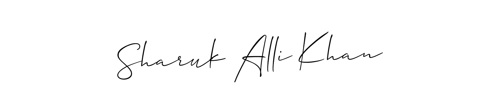 How to Draw Sharuk Alli Khan signature style? Allison_Script is a latest design signature styles for name Sharuk Alli Khan. Sharuk Alli Khan signature style 2 images and pictures png