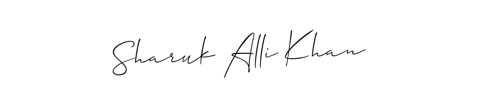 It looks lik you need a new signature style for name Sharuk Alli Khan. Design unique handwritten (Allison_Script) signature with our free signature maker in just a few clicks. Sharuk Alli Khan signature style 2 images and pictures png