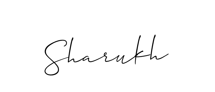 How to make Sharukh signature? Allison_Script is a professional autograph style. Create handwritten signature for Sharukh name. Sharukh signature style 2 images and pictures png