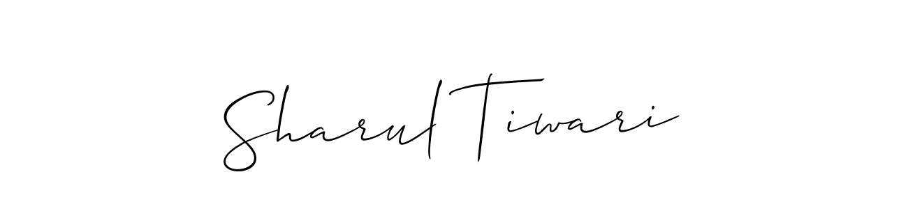 Make a beautiful signature design for name Sharul Tiwari. With this signature (Allison_Script) style, you can create a handwritten signature for free. Sharul Tiwari signature style 2 images and pictures png