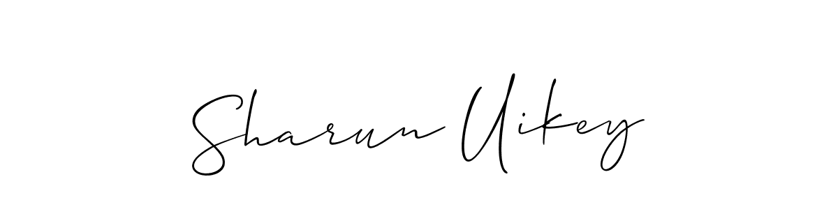 You should practise on your own different ways (Allison_Script) to write your name (Sharun Uikey) in signature. don't let someone else do it for you. Sharun Uikey signature style 2 images and pictures png