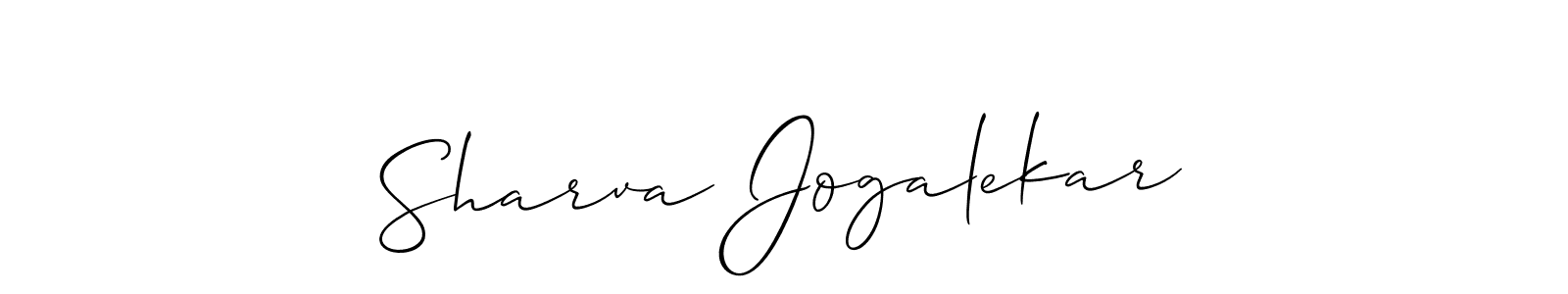 Use a signature maker to create a handwritten signature online. With this signature software, you can design (Allison_Script) your own signature for name Sharva Jogalekar. Sharva Jogalekar signature style 2 images and pictures png