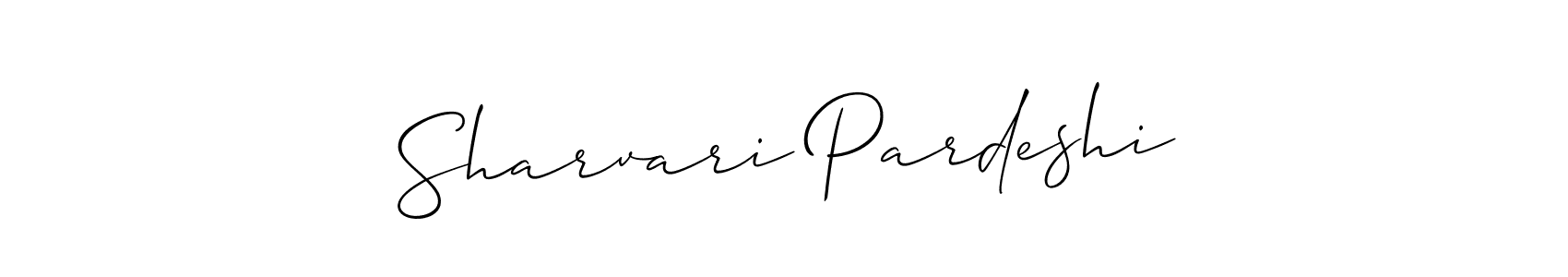 It looks lik you need a new signature style for name Sharvari Pardeshi. Design unique handwritten (Allison_Script) signature with our free signature maker in just a few clicks. Sharvari Pardeshi signature style 2 images and pictures png