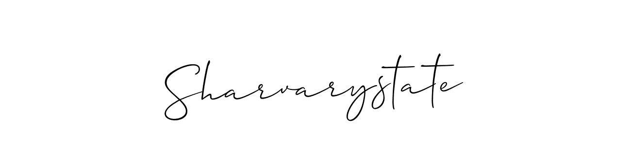 Design your own signature with our free online signature maker. With this signature software, you can create a handwritten (Allison_Script) signature for name Sharvarystate. Sharvarystate signature style 2 images and pictures png