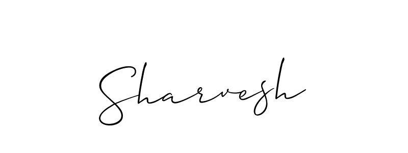 How to make Sharvesh signature? Allison_Script is a professional autograph style. Create handwritten signature for Sharvesh name. Sharvesh signature style 2 images and pictures png