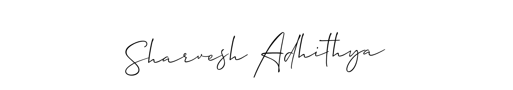 Make a beautiful signature design for name Sharvesh Adhithya. With this signature (Allison_Script) style, you can create a handwritten signature for free. Sharvesh Adhithya signature style 2 images and pictures png