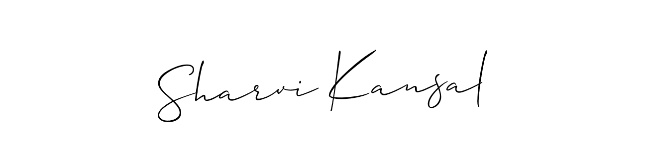 Make a short Sharvi Kansal signature style. Manage your documents anywhere anytime using Allison_Script. Create and add eSignatures, submit forms, share and send files easily. Sharvi Kansal signature style 2 images and pictures png