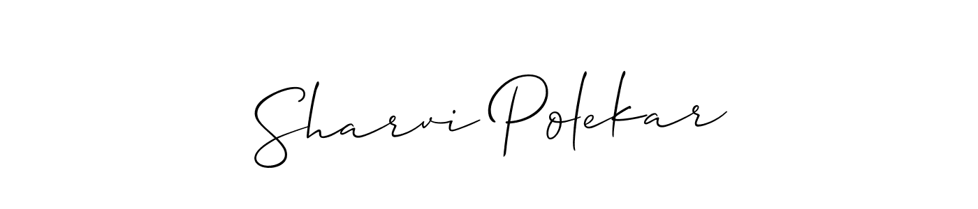 Make a short Sharvi Polekar signature style. Manage your documents anywhere anytime using Allison_Script. Create and add eSignatures, submit forms, share and send files easily. Sharvi Polekar signature style 2 images and pictures png