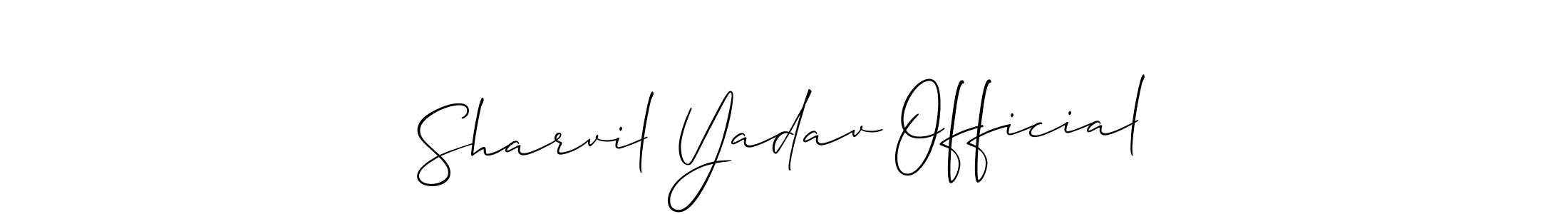 You should practise on your own different ways (Allison_Script) to write your name (Sharvil Yadav Official) in signature. don't let someone else do it for you. Sharvil Yadav Official signature style 2 images and pictures png