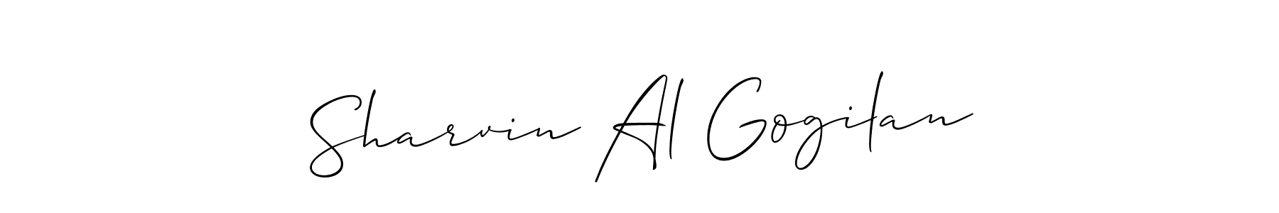 Also You can easily find your signature by using the search form. We will create Sharvin Al Gogilan name handwritten signature images for you free of cost using Allison_Script sign style. Sharvin Al Gogilan signature style 2 images and pictures png