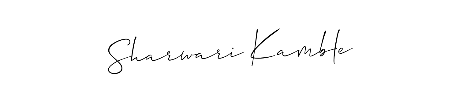 Design your own signature with our free online signature maker. With this signature software, you can create a handwritten (Allison_Script) signature for name Sharwari Kamble. Sharwari Kamble signature style 2 images and pictures png