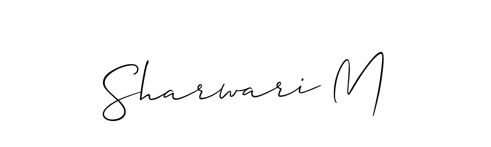 Design your own signature with our free online signature maker. With this signature software, you can create a handwritten (Allison_Script) signature for name Sharwari M. Sharwari M signature style 2 images and pictures png