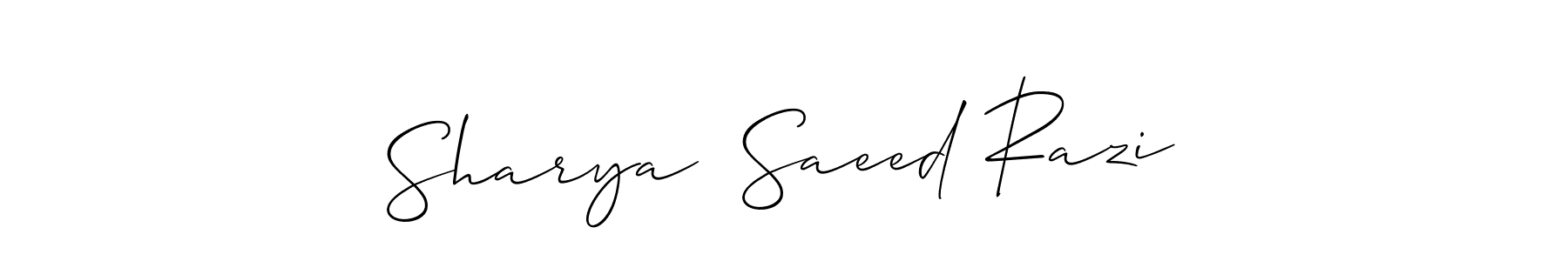 Make a beautiful signature design for name Sharya  Saeed Razi. Use this online signature maker to create a handwritten signature for free. Sharya  Saeed Razi signature style 2 images and pictures png