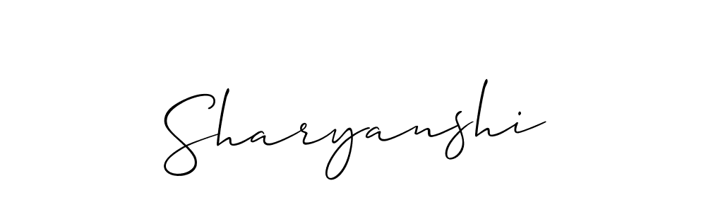 Similarly Allison_Script is the best handwritten signature design. Signature creator online .You can use it as an online autograph creator for name Sharyanshi. Sharyanshi signature style 2 images and pictures png