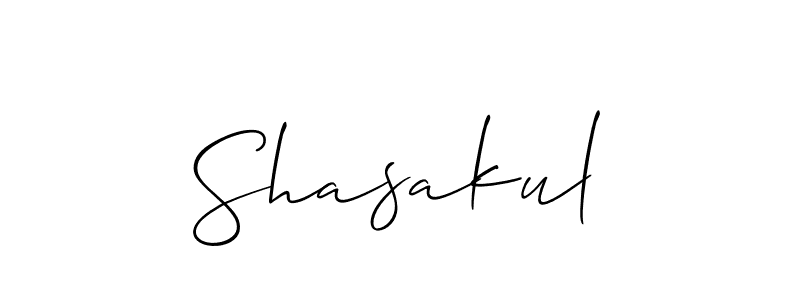 How to Draw Shasakul signature style? Allison_Script is a latest design signature styles for name Shasakul. Shasakul signature style 2 images and pictures png