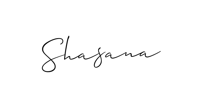 Make a beautiful signature design for name Shasana. With this signature (Allison_Script) style, you can create a handwritten signature for free. Shasana signature style 2 images and pictures png