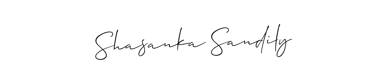 It looks lik you need a new signature style for name Shasanka Sandily. Design unique handwritten (Allison_Script) signature with our free signature maker in just a few clicks. Shasanka Sandily signature style 2 images and pictures png
