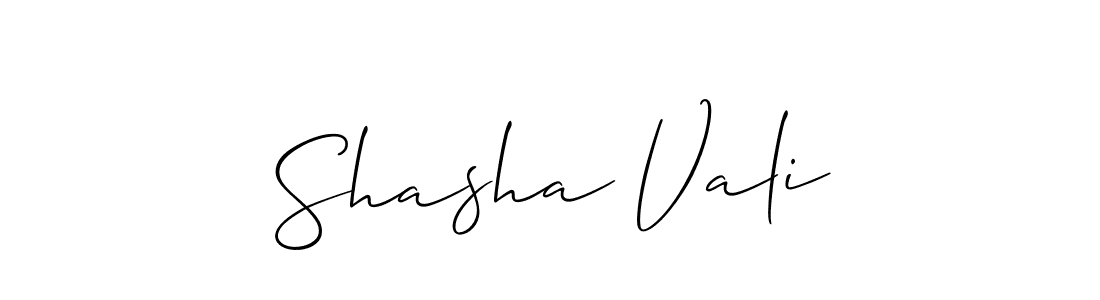 Create a beautiful signature design for name Shasha Vali. With this signature (Allison_Script) fonts, you can make a handwritten signature for free. Shasha Vali signature style 2 images and pictures png
