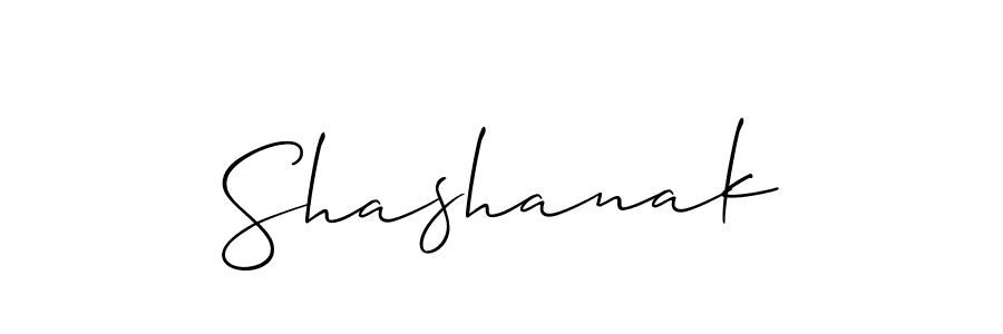 Design your own signature with our free online signature maker. With this signature software, you can create a handwritten (Allison_Script) signature for name Shashanak. Shashanak signature style 2 images and pictures png