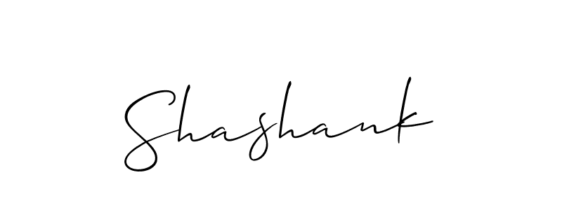 Create a beautiful signature design for name Shashank. With this signature (Allison_Script) fonts, you can make a handwritten signature for free. Shashank signature style 2 images and pictures png