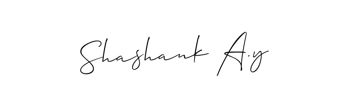 Make a short Shashank A.y signature style. Manage your documents anywhere anytime using Allison_Script. Create and add eSignatures, submit forms, share and send files easily. Shashank A.y signature style 2 images and pictures png