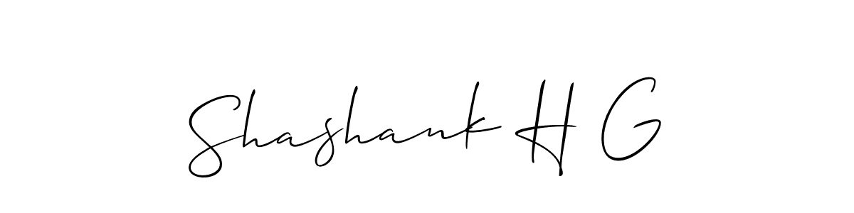 It looks lik you need a new signature style for name Shashank H G. Design unique handwritten (Allison_Script) signature with our free signature maker in just a few clicks. Shashank H G signature style 2 images and pictures png