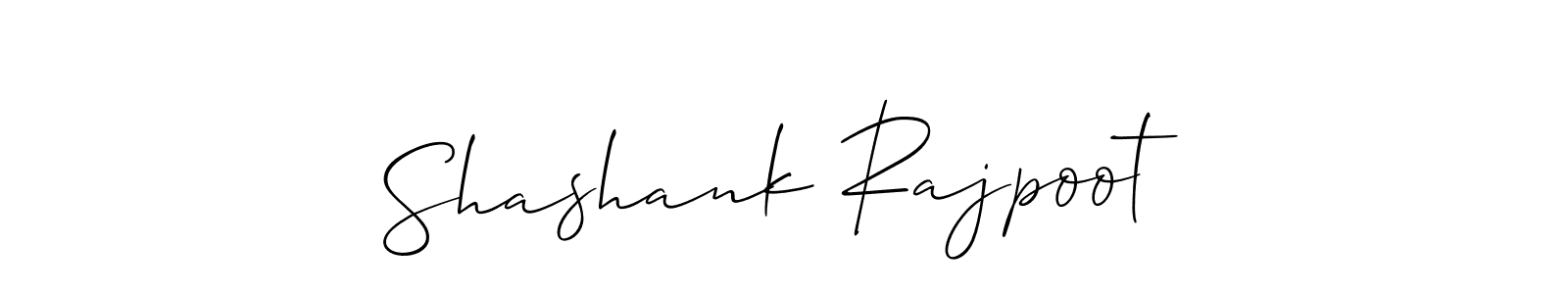 How to make Shashank Rajpoot signature? Allison_Script is a professional autograph style. Create handwritten signature for Shashank Rajpoot name. Shashank Rajpoot signature style 2 images and pictures png