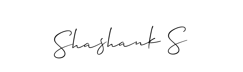 How to Draw Shashank S signature style? Allison_Script is a latest design signature styles for name Shashank S. Shashank S signature style 2 images and pictures png