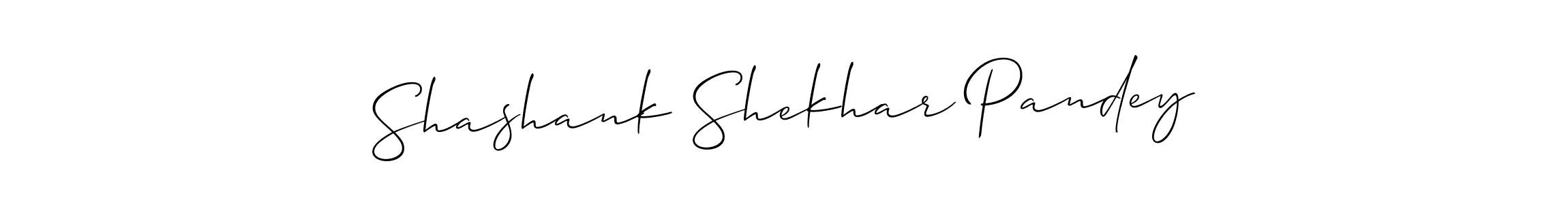 Make a beautiful signature design for name Shashank Shekhar Pandey. With this signature (Allison_Script) style, you can create a handwritten signature for free. Shashank Shekhar Pandey signature style 2 images and pictures png