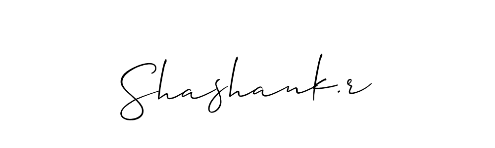 Design your own signature with our free online signature maker. With this signature software, you can create a handwritten (Allison_Script) signature for name Shashank.r. Shashank.r signature style 2 images and pictures png