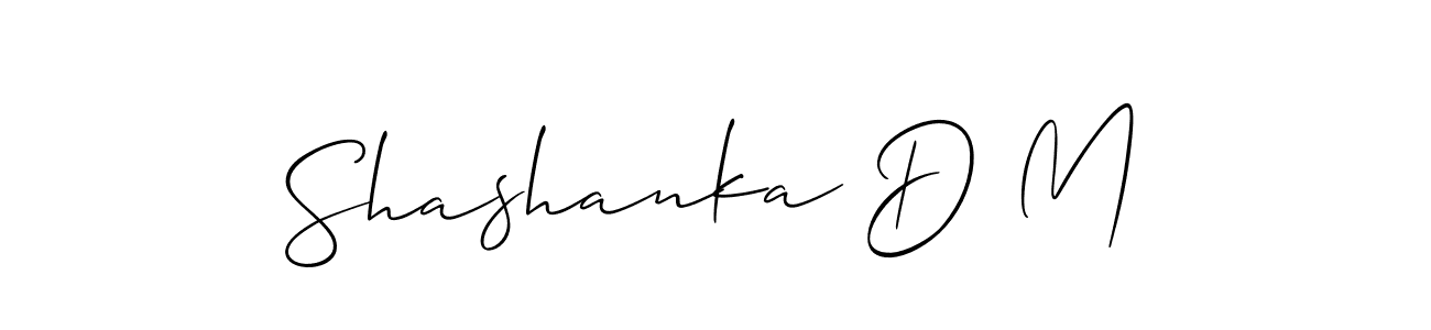 Make a beautiful signature design for name Shashanka D M. With this signature (Allison_Script) style, you can create a handwritten signature for free. Shashanka D M signature style 2 images and pictures png
