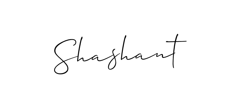 Make a beautiful signature design for name Shashant. With this signature (Allison_Script) style, you can create a handwritten signature for free. Shashant signature style 2 images and pictures png