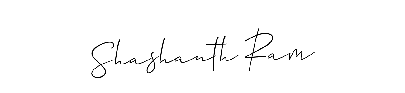 How to make Shashanth Ram name signature. Use Allison_Script style for creating short signs online. This is the latest handwritten sign. Shashanth Ram signature style 2 images and pictures png