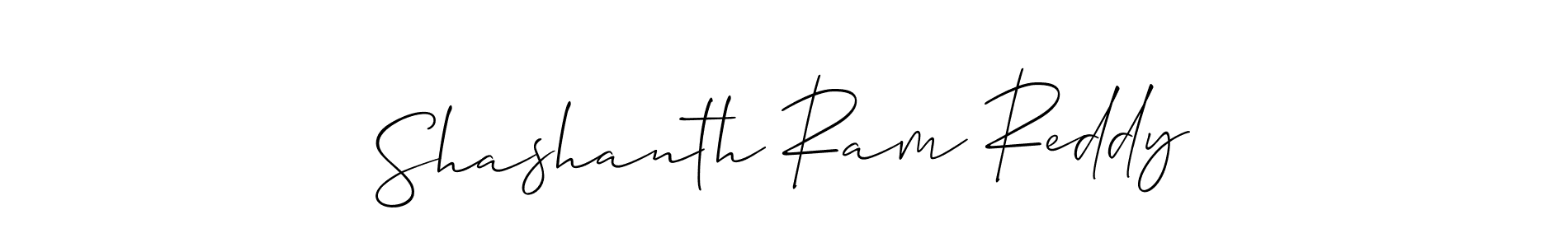 It looks lik you need a new signature style for name Shashanth Ram Reddy. Design unique handwritten (Allison_Script) signature with our free signature maker in just a few clicks. Shashanth Ram Reddy signature style 2 images and pictures png