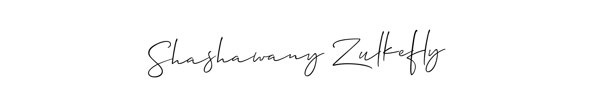 Similarly Allison_Script is the best handwritten signature design. Signature creator online .You can use it as an online autograph creator for name Shashawany Zulkefly. Shashawany Zulkefly signature style 2 images and pictures png