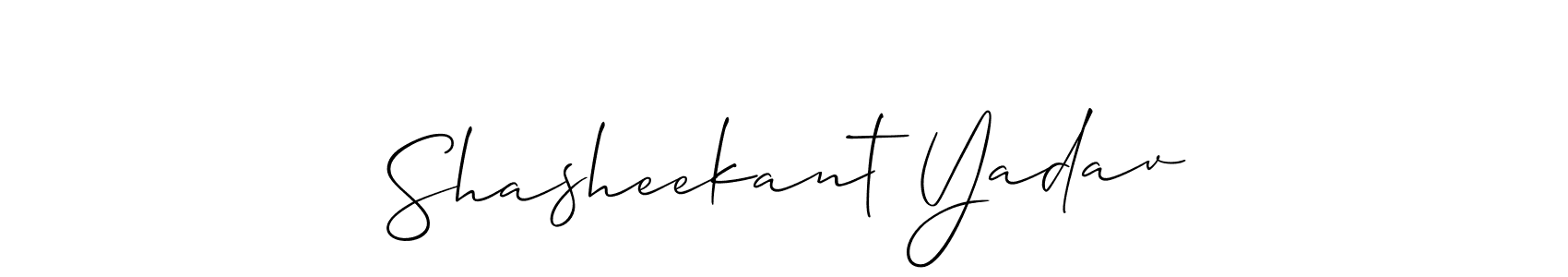 How to make Shasheekant Yadav name signature. Use Allison_Script style for creating short signs online. This is the latest handwritten sign. Shasheekant Yadav signature style 2 images and pictures png