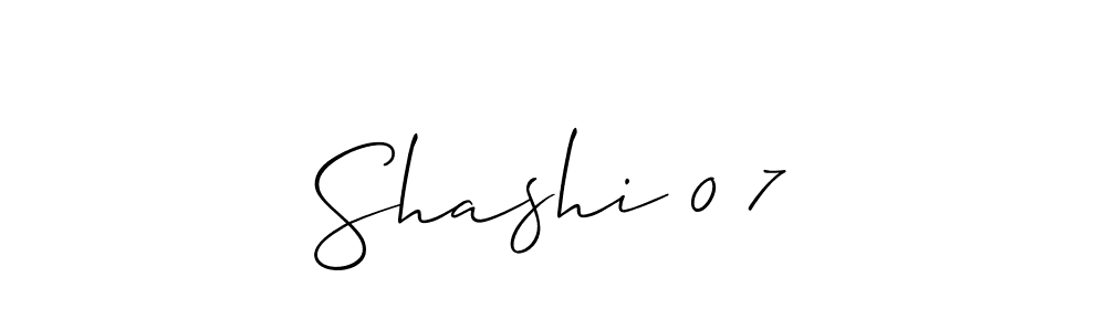 Create a beautiful signature design for name Shashi 0 7. With this signature (Allison_Script) fonts, you can make a handwritten signature for free. Shashi 0 7 signature style 2 images and pictures png