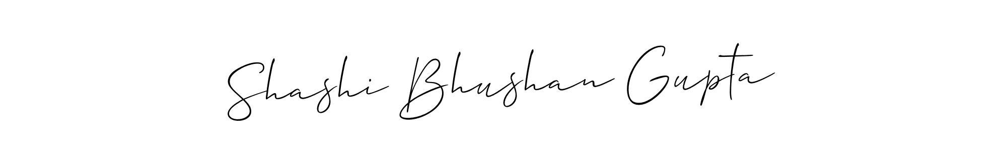 You should practise on your own different ways (Allison_Script) to write your name (Shashi Bhushan Gupta) in signature. don't let someone else do it for you. Shashi Bhushan Gupta signature style 2 images and pictures png