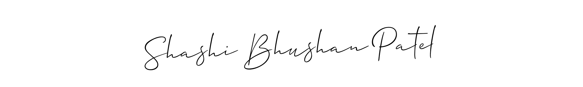 The best way (Allison_Script) to make a short signature is to pick only two or three words in your name. The name Shashi Bhushan Patel include a total of six letters. For converting this name. Shashi Bhushan Patel signature style 2 images and pictures png