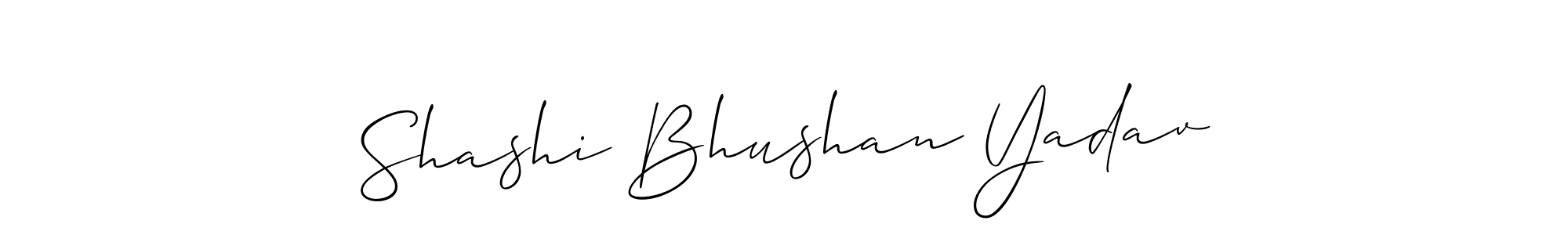 Allison_Script is a professional signature style that is perfect for those who want to add a touch of class to their signature. It is also a great choice for those who want to make their signature more unique. Get Shashi Bhushan Yadav name to fancy signature for free. Shashi Bhushan Yadav signature style 2 images and pictures png