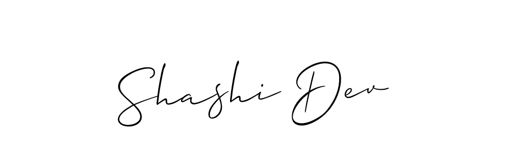Shashi Dev stylish signature style. Best Handwritten Sign (Allison_Script) for my name. Handwritten Signature Collection Ideas for my name Shashi Dev. Shashi Dev signature style 2 images and pictures png