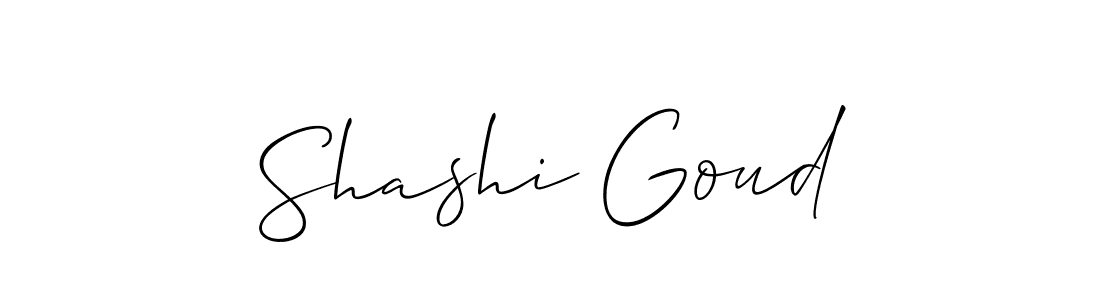 Design your own signature with our free online signature maker. With this signature software, you can create a handwritten (Allison_Script) signature for name Shashi Goud. Shashi Goud signature style 2 images and pictures png