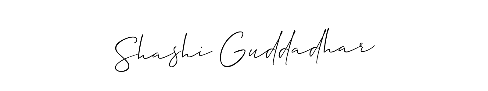 if you are searching for the best signature style for your name Shashi Guddadhar. so please give up your signature search. here we have designed multiple signature styles  using Allison_Script. Shashi Guddadhar signature style 2 images and pictures png