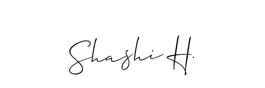 Once you've used our free online signature maker to create your best signature Allison_Script style, it's time to enjoy all of the benefits that Shashi H. name signing documents. Shashi H. signature style 2 images and pictures png