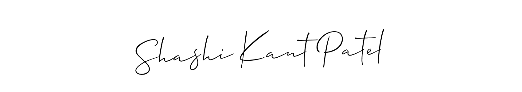 You should practise on your own different ways (Allison_Script) to write your name (Shashi Kant Patel) in signature. don't let someone else do it for you. Shashi Kant Patel signature style 2 images and pictures png